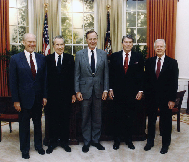 Past Presidents George Bush, Ronald Reagan, Jimmy Carter, Gerald Ford, and Richard Nixon. Rich Christian heritage.